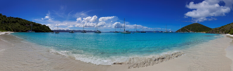 Tropical beach in British Virgin Island (BVI), Caribbean