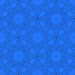 Seamless decorative pattern. Ornament with mosaic elements