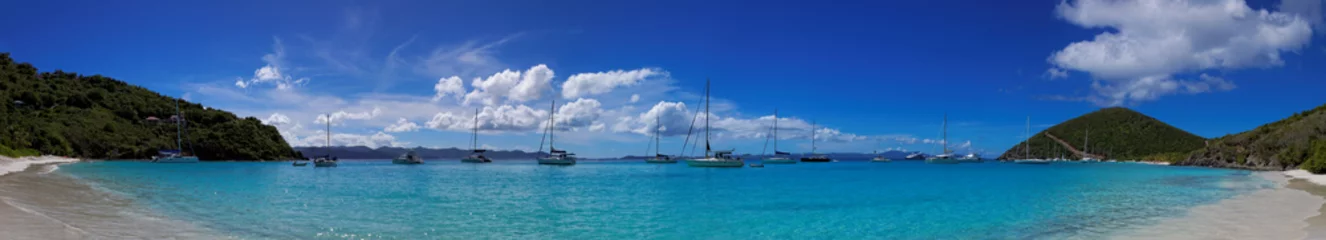 Fototapeten Tropischer Strand auf der Britischen Jungferninsel (BVI), Karibik © Guido Amrein