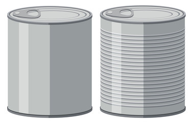Two aluminum cans without label