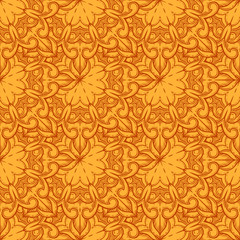 Seamless decorative pattern. Ornament with mosaic elements