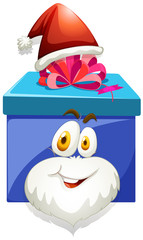 Blue box with pink ribbon