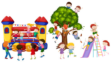 Children playing on playground