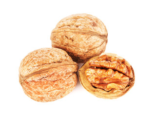 Dried Walnuts Isolated