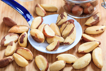 Brazil nuts and an old ladle