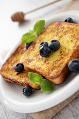 French toast with blueberries