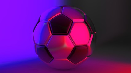 Naklejka premium Soccer ball. 3D illustration. 3D CG.