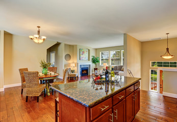 Luxury house with open floor plan.