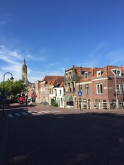Naklejka na ściany i meble Vista di Delft con la Cattedrale, Olanda