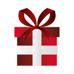 flat design gift box icon vector illustration