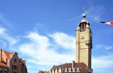 Bergues France Tower in the City Center