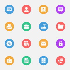 Office flat icons