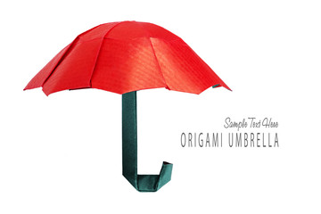 Origami red umbrella