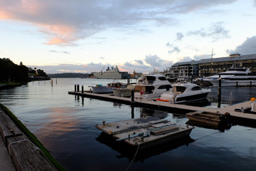 Fototapeta premium sea view with sunset background