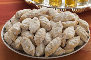 Traditional Moroccan makrout, date cookies