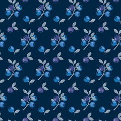berries vector background illustration. blueberry, bilberry imag