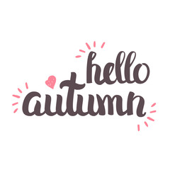 Fototapeta premium lettering hello autumn