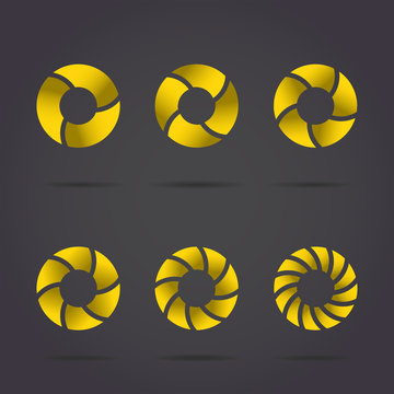 Golden segmented circles