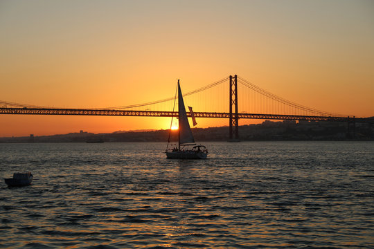 April 25th Bridge in Lisbon at Twilight