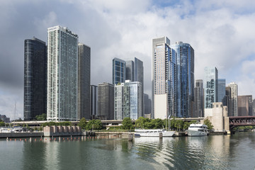 Obraz premium Chicago Skyline from Lake Michigan