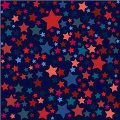 USA celebration pattern with stars in national colors for independence day