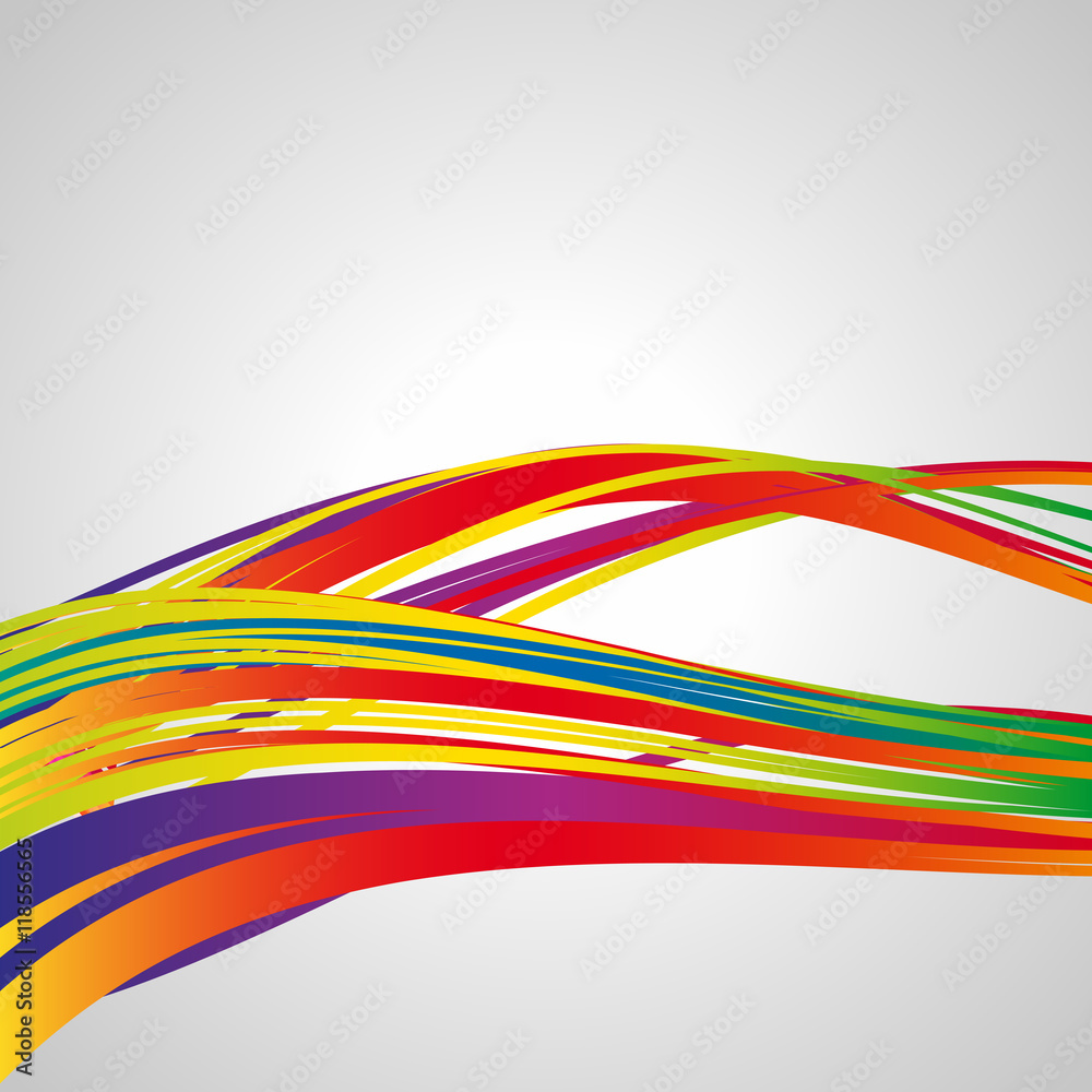 Poster waves lines. multicolor abstract bright background.