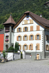 Old houses at Altdorf in the Canton of Uri, Switzerland