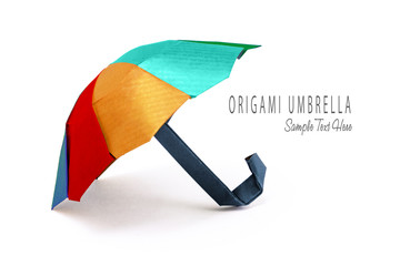 Origami red umbrella