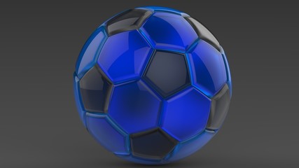 Naklejka premium Soccer ball. 3D illustration. 3D CG.