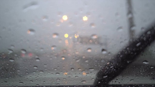 car wiper with rain