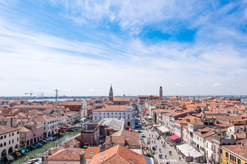Obraz premium Aerial view of Chioggia