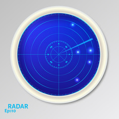 Vector illustration  of Radar icon. Illustration on white background for your design