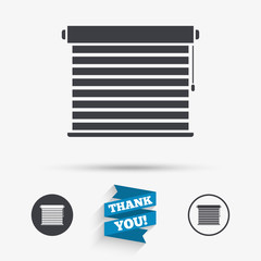 Louvers sign icon. Window blinds or jalousie.