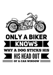 Only biker knows why a dog...Bikers quote