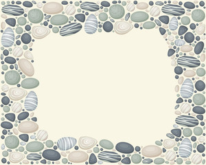 Vector frame with stones