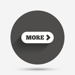 More with arrow sign icon. Details symbol.