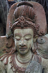 Fototapeta na wymiar close up thai Stone Carving