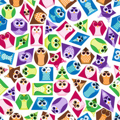 Background  shapes  owl 1