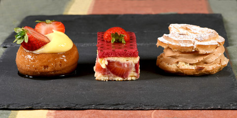composition de patisseries