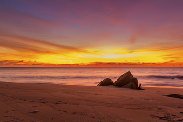 Obraz na płótnie Canvas sunset at Promthep Cape in Phuket southern Thailand