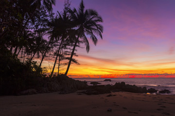 sunset at Promthep Cape in Phuket southern Thailand