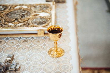 various accessories for the wedding in the church