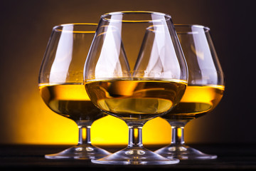 Glasses of brandy