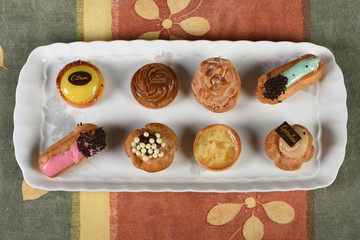 composition de pâtisseries