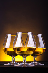Glasses of brandy