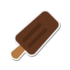 flat design single popsicle icon vector illustration