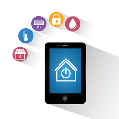 smartphone smart house home technology app icon set. Flat and Colorful illustration. Vector illustration
