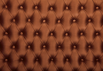 Brown capitone tufted fabric upholstery texture