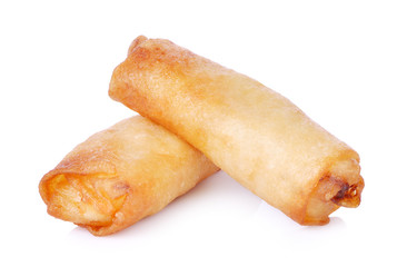 spring rolls on white background