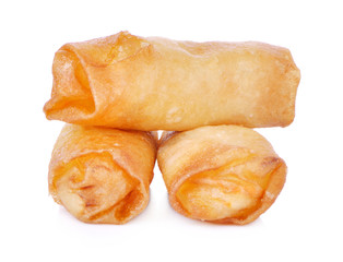 spring rolls on white background